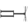 Aisens Soporte Pared WT65TSLE-383 Giratorio, Inclinable, Nivelable para Monitores y TV de 23-65" hasta 35kg Negro